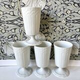 4 Limoges porcelain Mazagran cups