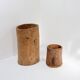 Ensemble de 2 pots en bois primitifs - fin du XIXe siècle
