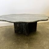 Wavy Italian Marble Coffee Table, 1970s