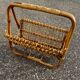 vintage rattan magazine rack