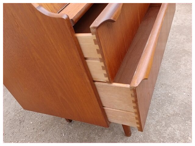 Secrétaire scandinave en teck années 60