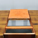 1930s Art Deco Extendable Dining Table in Walnut Finish , Czechoslovakia
