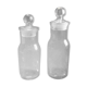 Set 2 old vintage kitchen glass jars
