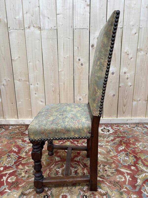 Série de 5 chaises de style Louis XIII