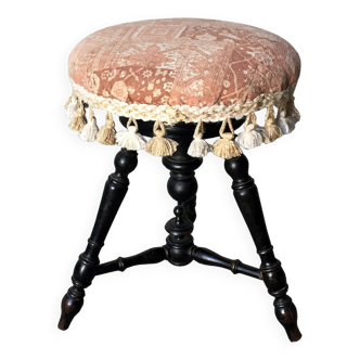 Piano stool in black lacquer tripod Napoleon III