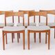 Set of 5 Henning Kjærnulf Teak Dining Chairs, Vejle Stolefabrik, Danish