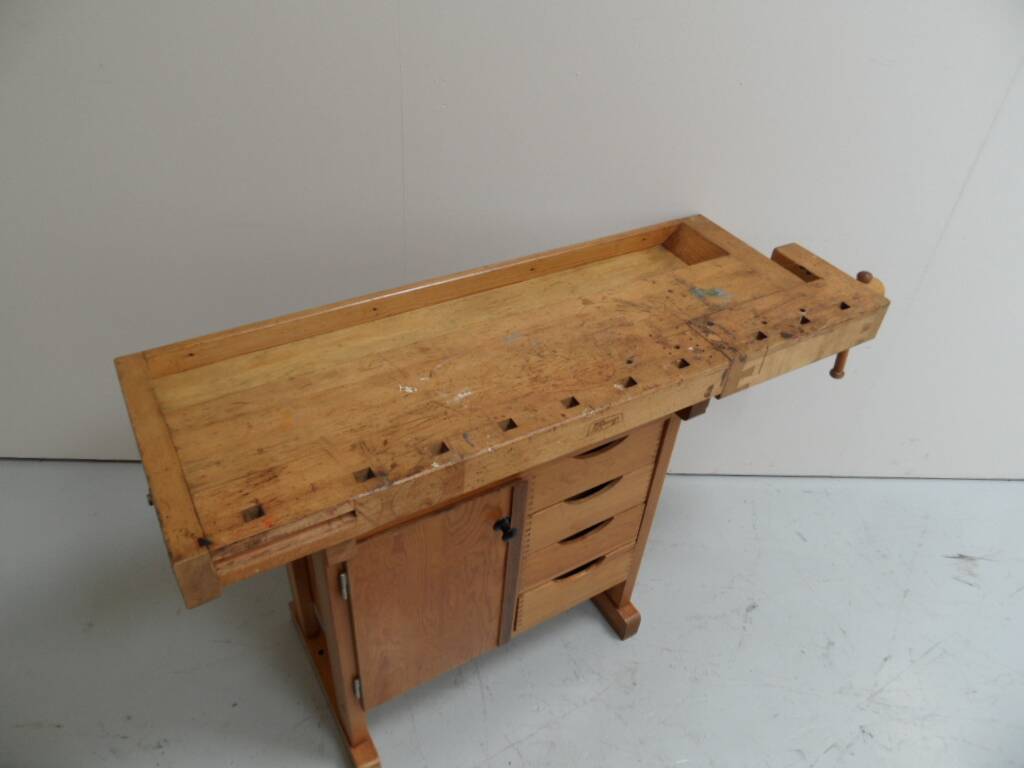 Vintage industrial workbench