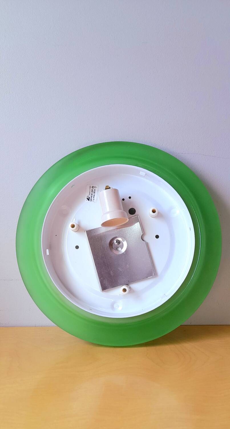 Glass and opaline wall light, 1970.