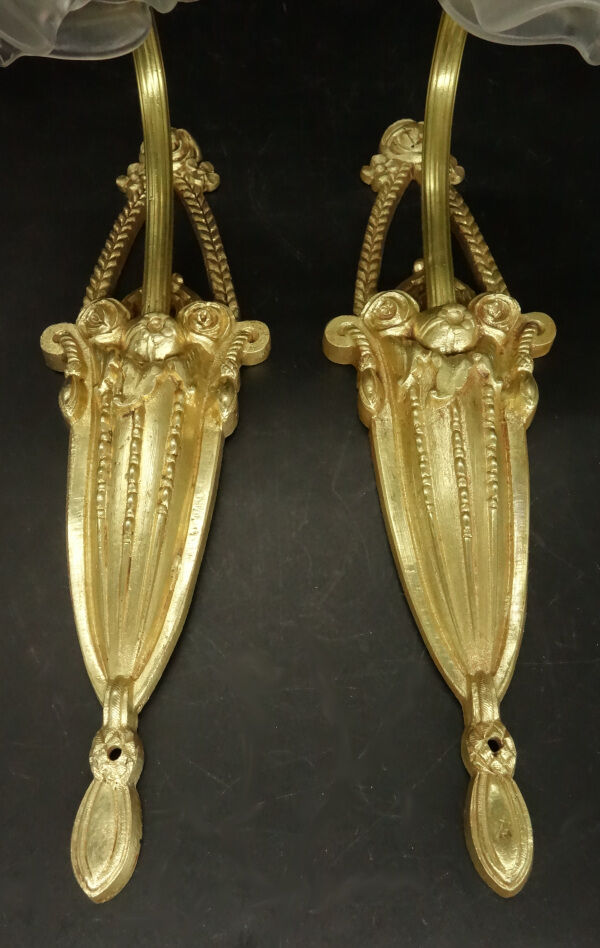 Pair of wall lamps period Art Deco style