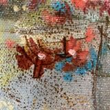 Old painting, still life with wild flowers signed Massard XX century