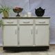 Low kitchen furniture formica ivory color