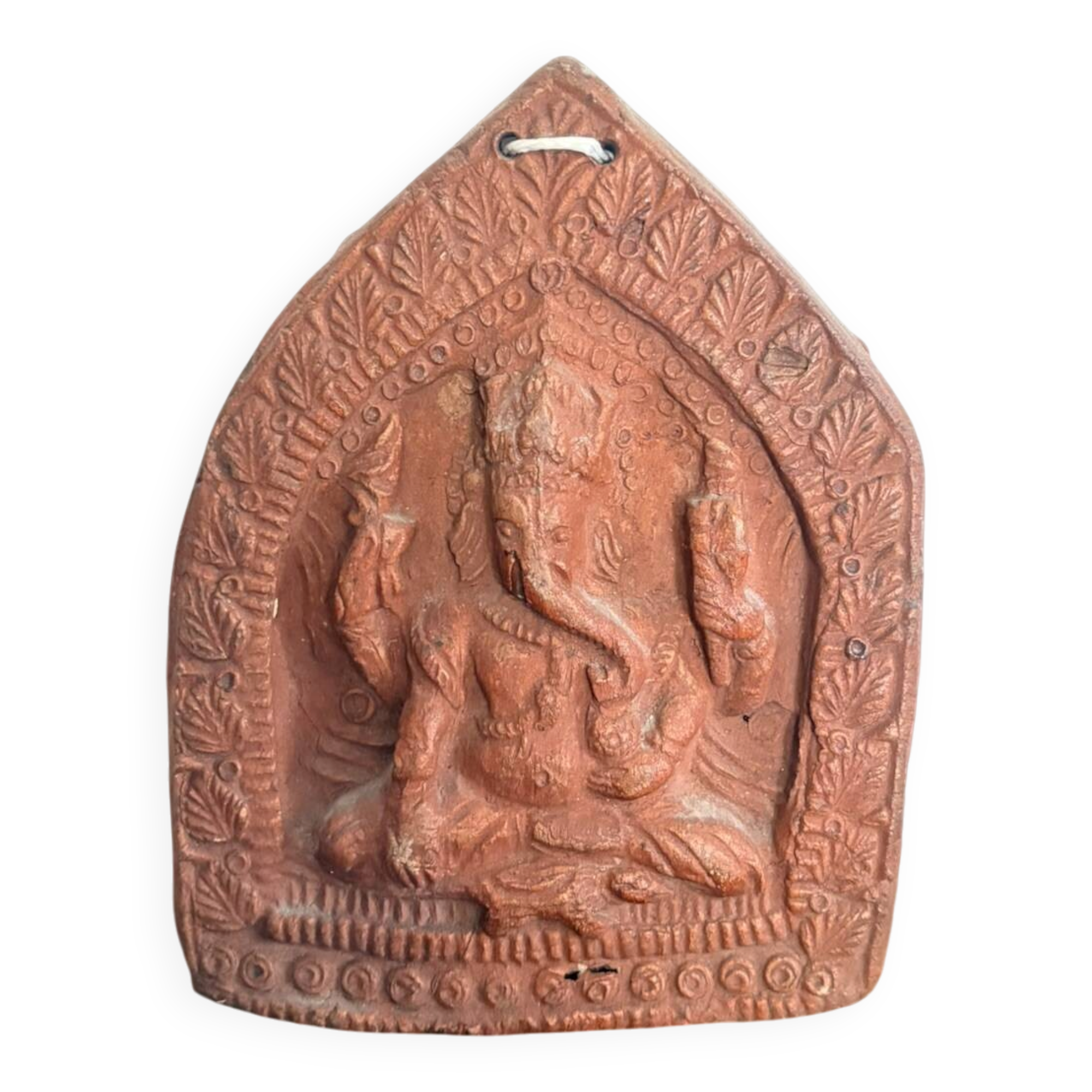 Plaque Votive Terre Cuite Ganesh Amulette Tsa Tsa Inde Nepal Asie Deco⁠