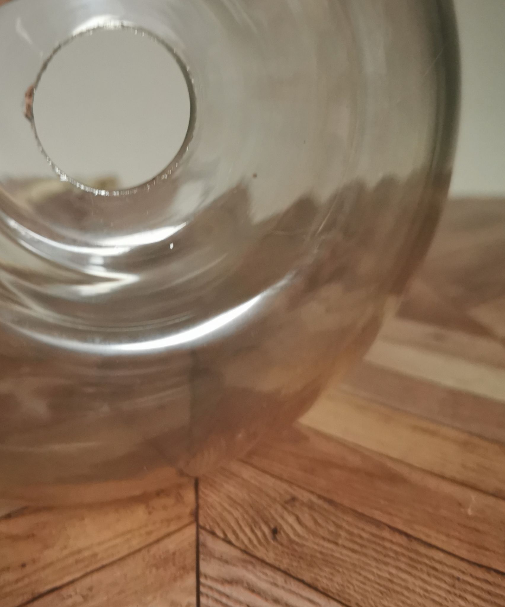 Suspension vintage globe en verre