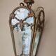 Bronze lantern of Louis XVI style working order - engraved glasses