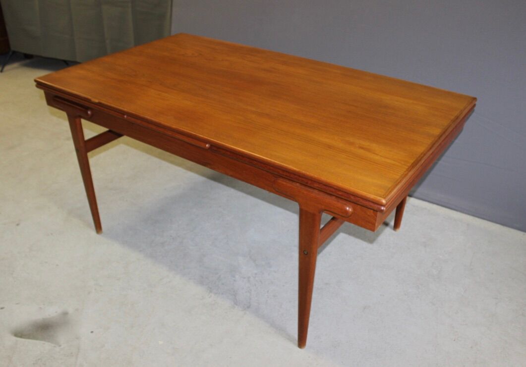 Danish Dining Room Table By Ejvind A. Johansson In Teak Around 1960