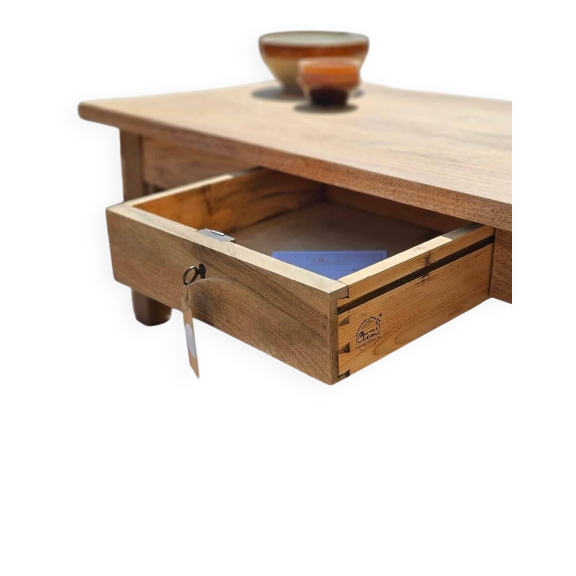 Antique solid wood coffee table – unique restored piece | Louna
