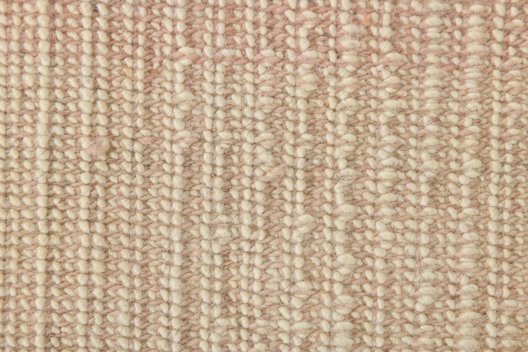 Tapis Kilim en jute et laine rose clair fait main
