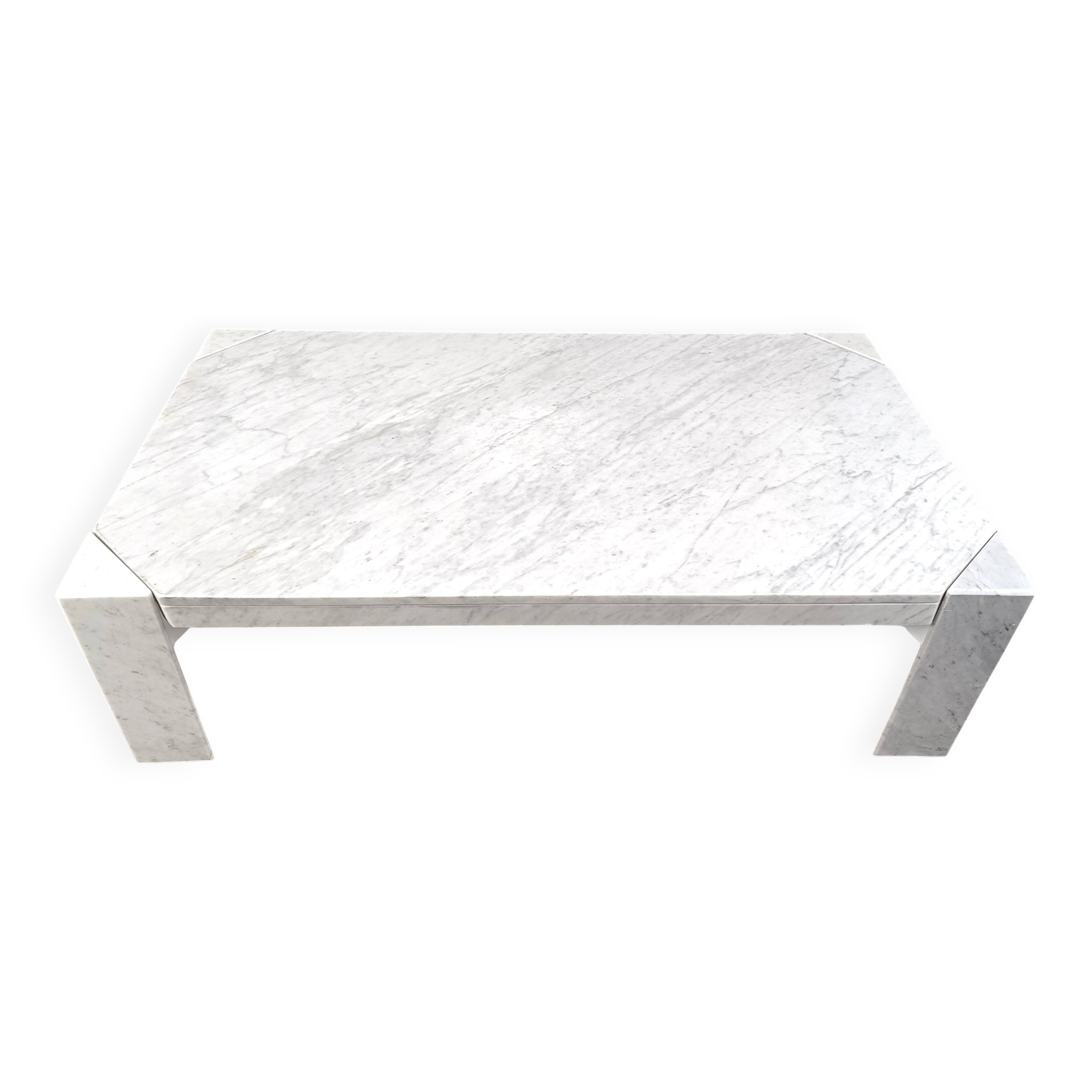 Vintage italian marble coffee table, 1970s