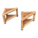 Handcrafted Bamboo Corner Table Set, 1970s, Set of 2
