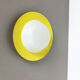 Metal opaline glass wall light, yellow, Italy, 1960s