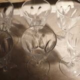 Set of 6 crystal liquor glasses