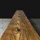 Painted wooden bench, black base, L179 cm