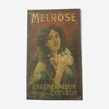 Plaque tôle publicitaire ancienne Melrose
