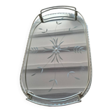Mirrored glass serving tray, 1950s