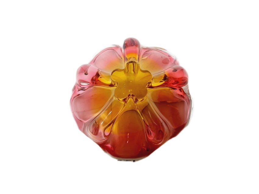 Decorative bowl by J. Hospodka for Chribska Glassworks, Czechoslovakia, 1960s