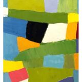 Tableau Vert Huile au couteau