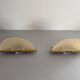 Pair of brass and glass wall lights from the Spage era, 1980, Germany.