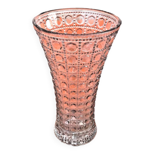 Vase en verre moulé