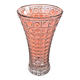 Vase en verre moulé transparent à décor de facettes, années 1950