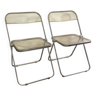 Paire de chaises Plia transparentes - Castelli