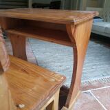Child desk in solid pine 70s