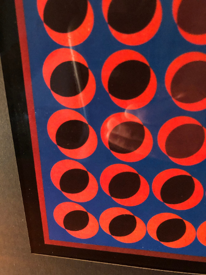 Vintage, Victor Vasarely Op Art print circa 70's