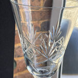 Large wine glasses (5) - Art Deco - Blown and cut crystal