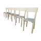 Set of 6 chairs sitting painted bentwood 1950s formica