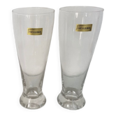 2 verres à bière de bistrot