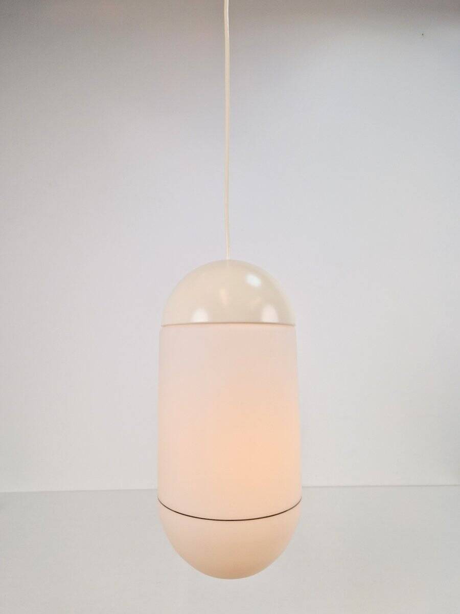 Vintage Pill Pendant Lamp in Milk Glass from Peill & Putzler, Germany, 1960s
