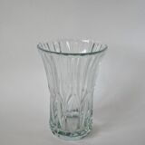 art deco style molded glass vase 1950