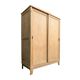 Parisian art deco wardrobe sliding doors solid raw oak