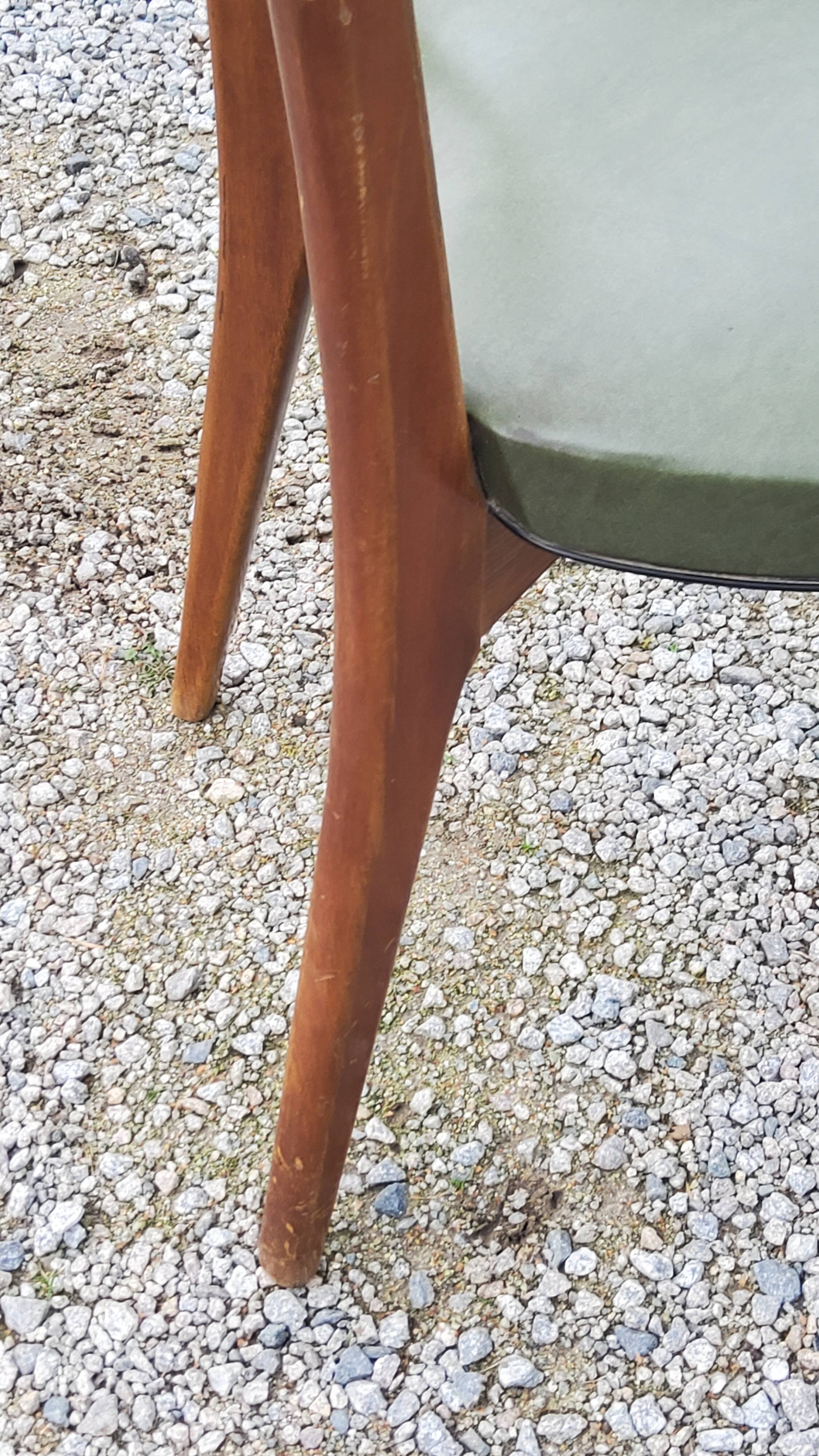 Pair of 50's Scandinavian style mahogany chairs