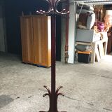 Art Nouveau curved wood coat rack