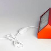 Orange Elidus bedside lamp in metal, designed by Hans-Agne Jakobsson in the 1970s.