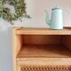 Wood and rattan restored chest of drawers