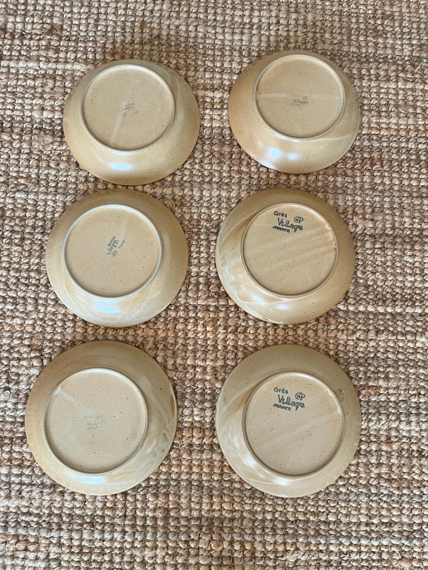 6 deep plates in stoneware