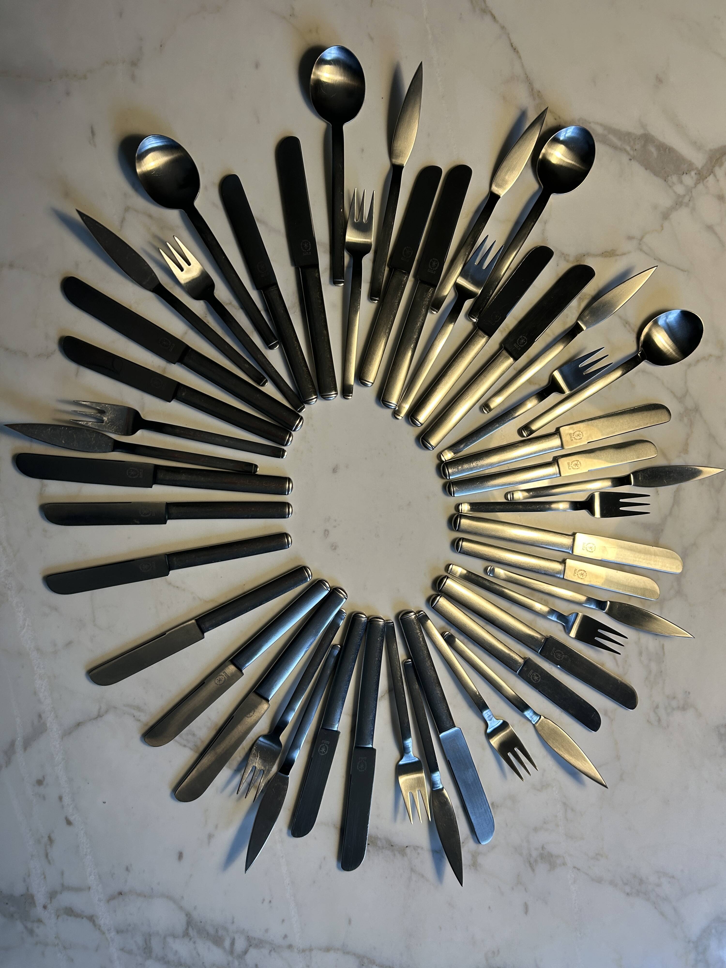 Carlo Hugo POTT cutlery set in SOLINGEN chrome steel 47 pieces 19