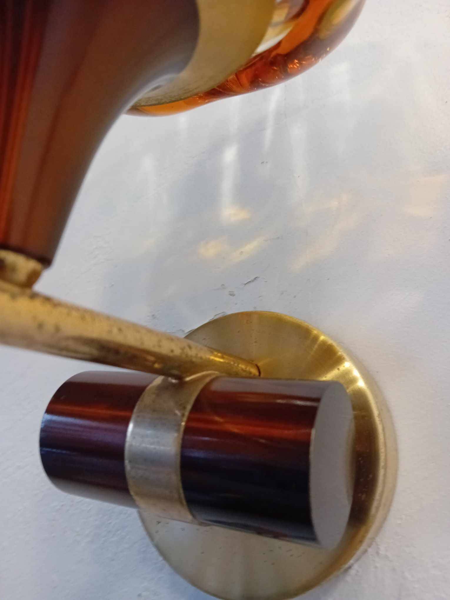 Pair of 70s oberglass wall lights vienna austria