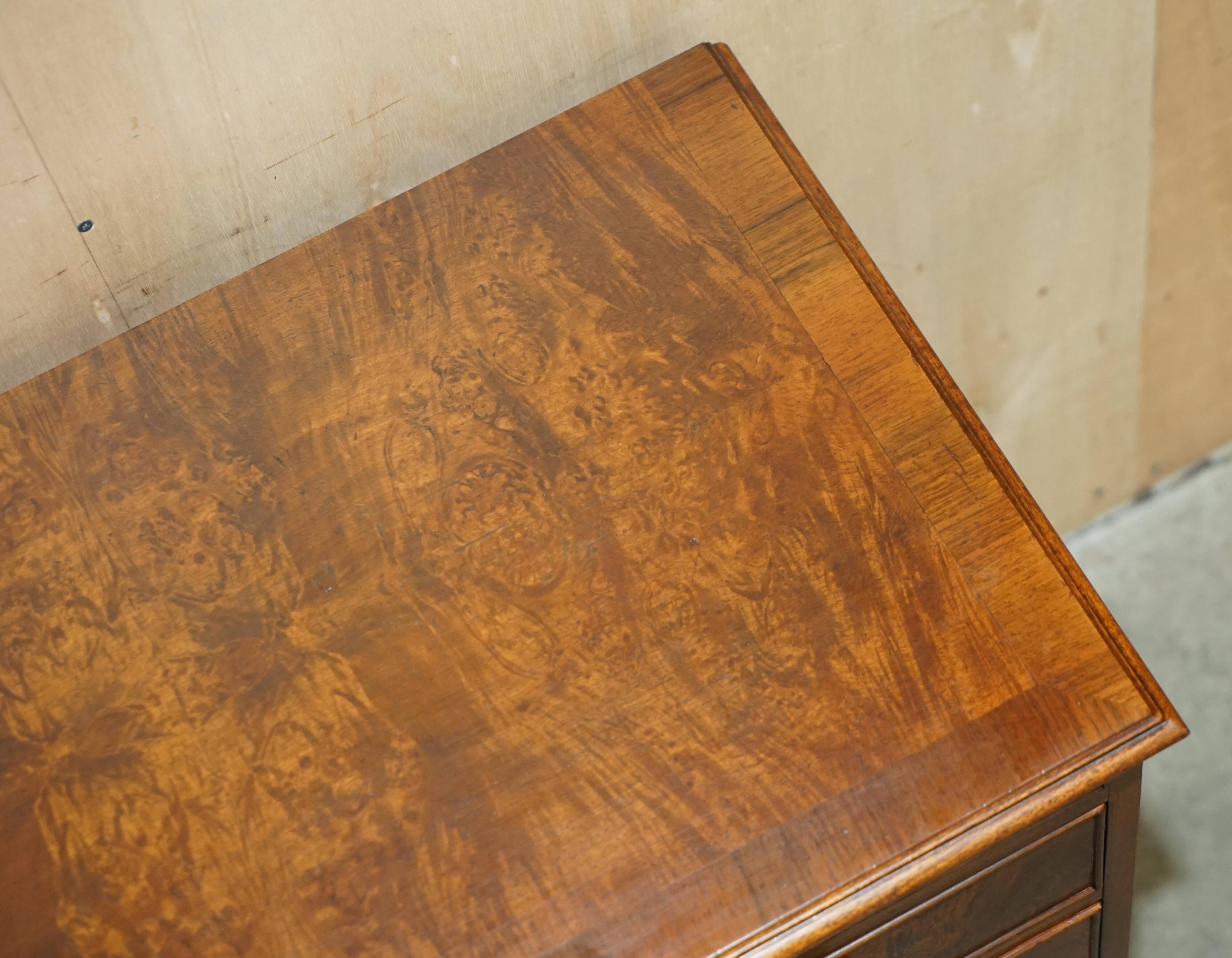 1940s vintage walnut commode with butler's serving tray.